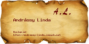 Andrássy Linda névjegykártya